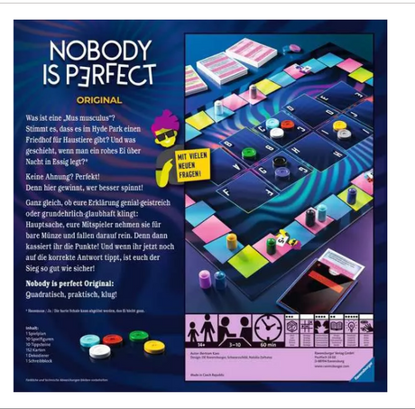 🌟 Nobody is perfect Original – Spiel für Spieler ab 14 Jahren, B-Ware 🌟