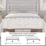 🌟 YAHEETECH Bettgestell Metallbett – mit Kopfteil, verfügbar alsr Einzelbett 🌟