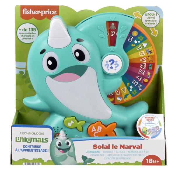 Fisher-Price Linkimals – Solal der Narwal Musikalisches Entwicklungsspielzeug
