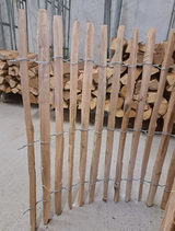 🌳 Staketenzaun Eiche 100 cm hoch – 5 m Rolle