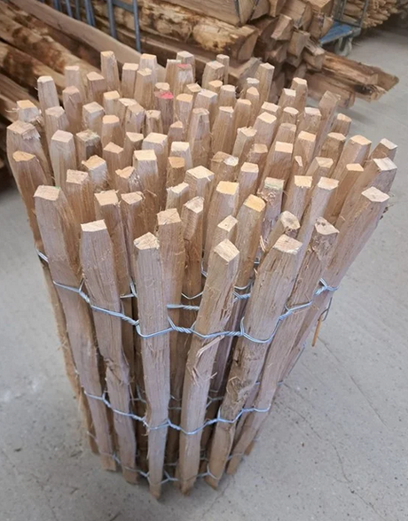 🌳 Staketenzaun Eiche 100 cm hoch – 5 m Rolle