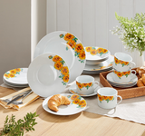 🍽️ genialo Porzellan-Tafelservice „Sonnenblume“ 20-tlg