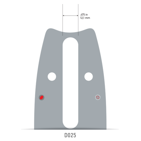 Oregon Führungsschiene 40 cm (.325" / 1.6 mm) – AdvanceCut™ 163SFGD025