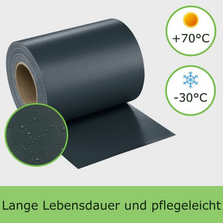 🛡️ workingHOUSE PVC Sichtschutzstreifen 35 m – Anthrazit