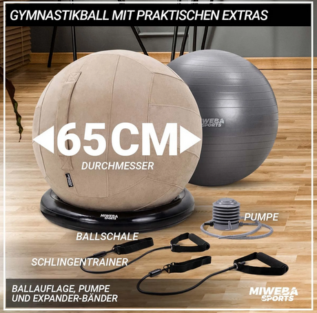 🏋️‍♀️ Miweba 4in1 Gymnastikball 65 cm
