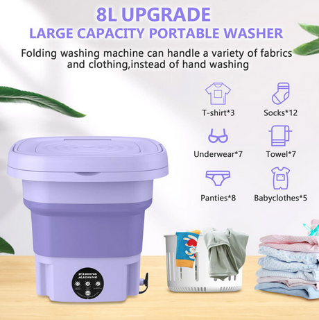 🧺 Faltbare Mini-Waschmaschine 8 L
