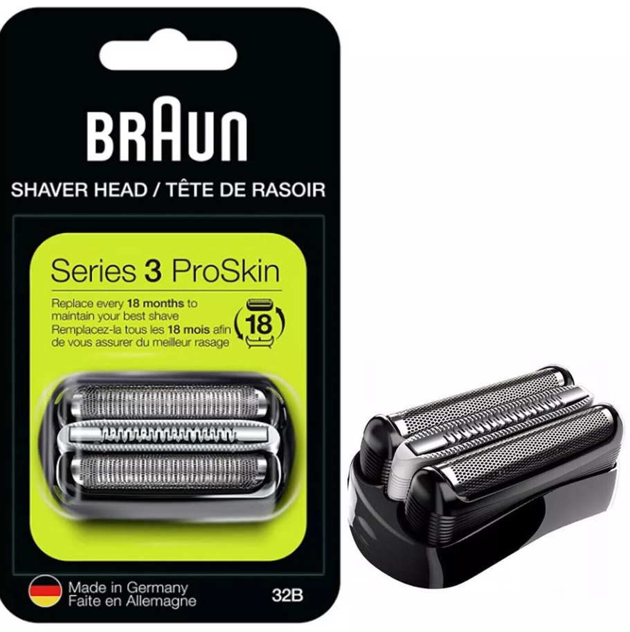 🌟 Original Braun 32B Serie 3 Ersatzkopf – Folie & Cutter, Schwarz 🌟