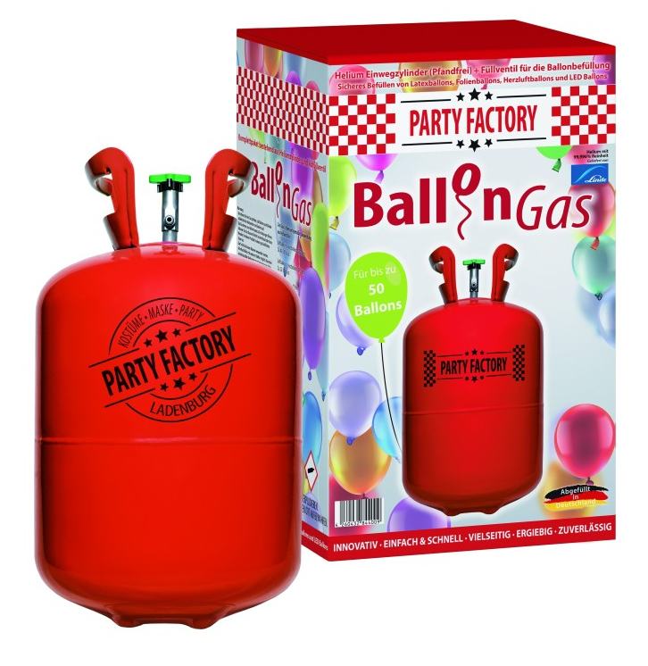 Helium Einwegflasche – Perfekt für Partys und Veranstaltungen!