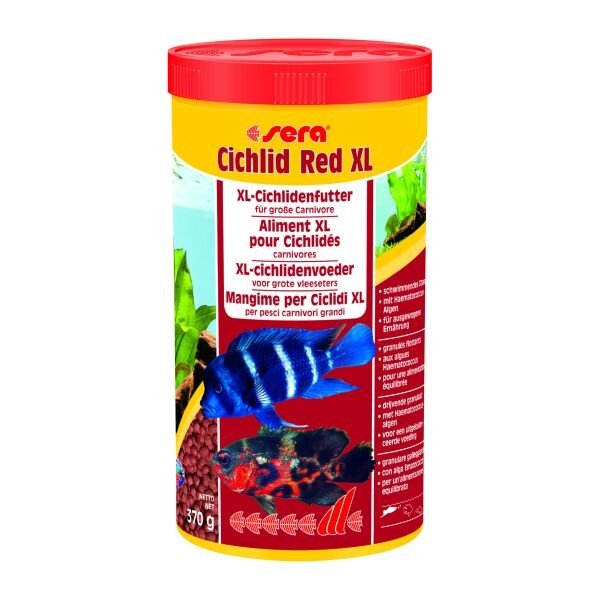 🐟 sera Cichlid Red XL 1 L – Hauptfutter für große Cichliden, farbfördernd - neu