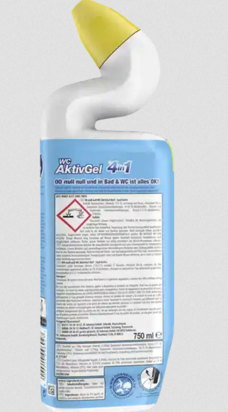 🚽 00 Null Null WC AktivGel 4in1 – Cool Arctic