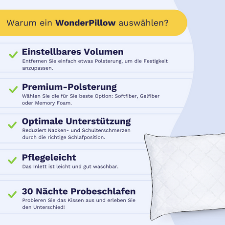 🛌 Zelesta WonderPillow 80×80 cm